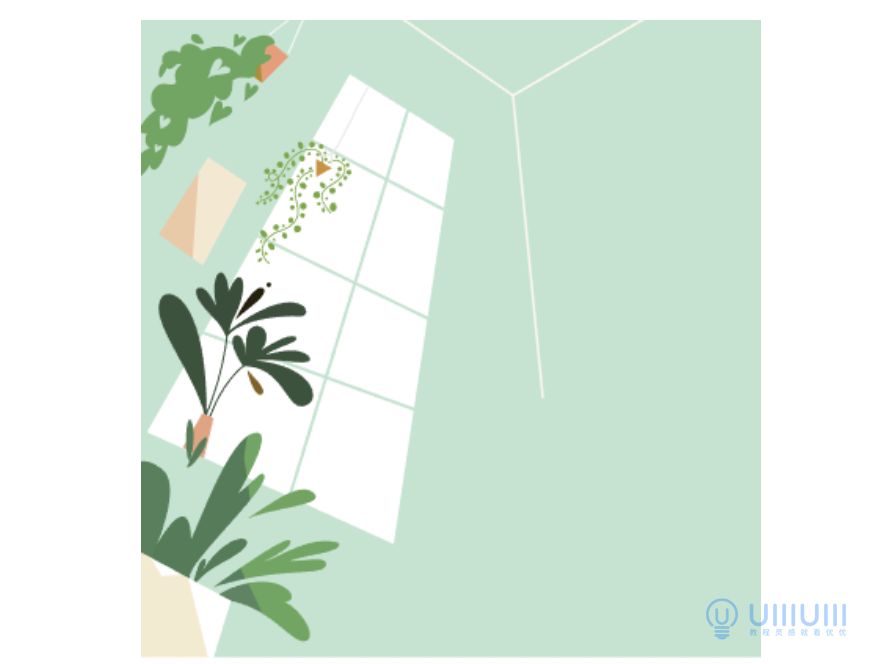 AI教程!扁平风格瑜伽少女场景插画